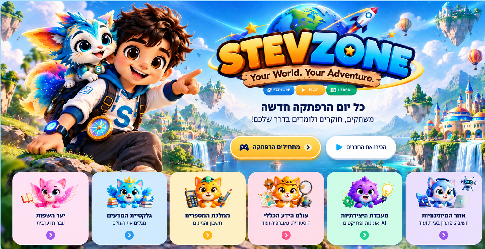 סטיב והיצור הקסום בעולם ההרפתקאות של STEVZONE